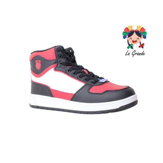 0F735016 K-SWISS Blanco Rojo Stadium Tenis Casual para Caballero
