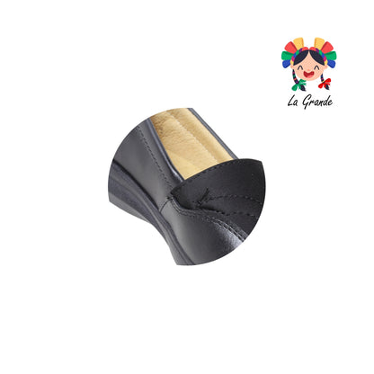 802 FANNY Negro Piel Zapato Casual para Dama