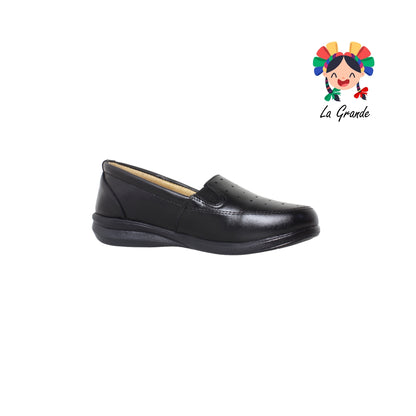 800 FANNY Negro Piel Zapato Casual para Dama