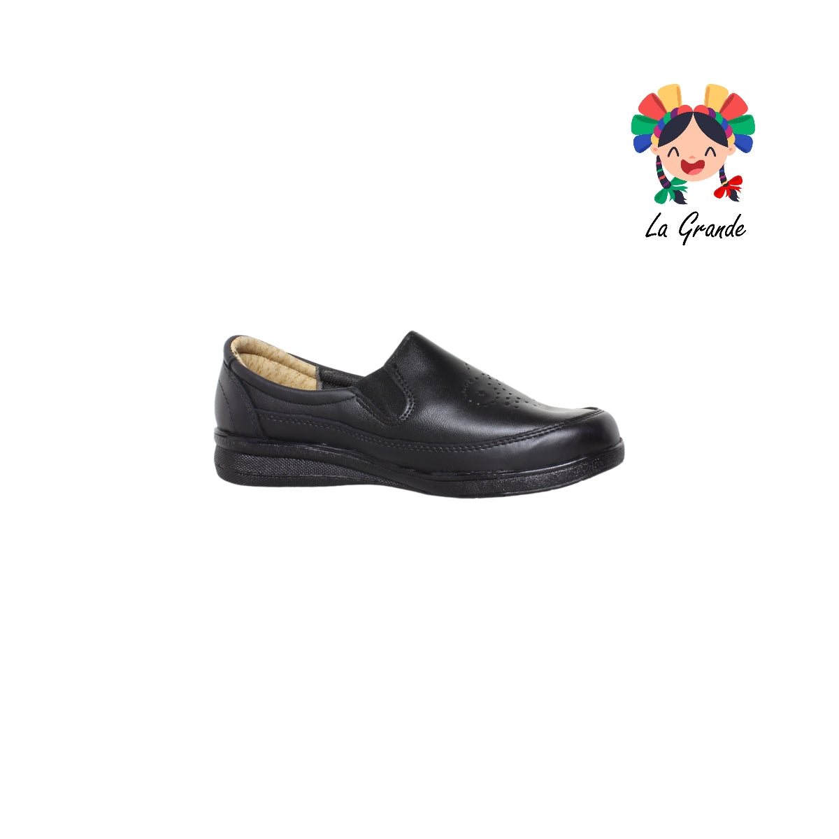 804 AMPARO Negro Piel Zapato Casual para Dama