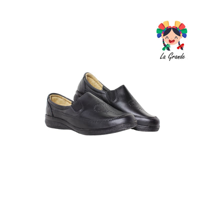 804 AMPARO Negro Piel Zapato Casual para Dama