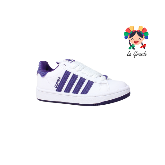 808 CUPRA Bco Uva Uva Sint Tenis Casual para Dama y Joven