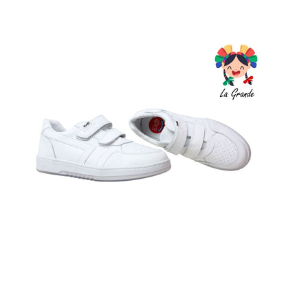 10001 DOGI Blanco Piel Tenis Escolar para Dama y Joven