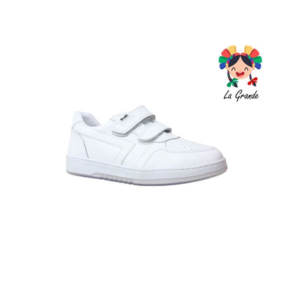 10001 DOGI Blanco Piel Tenis Escolar para Dama y Joven