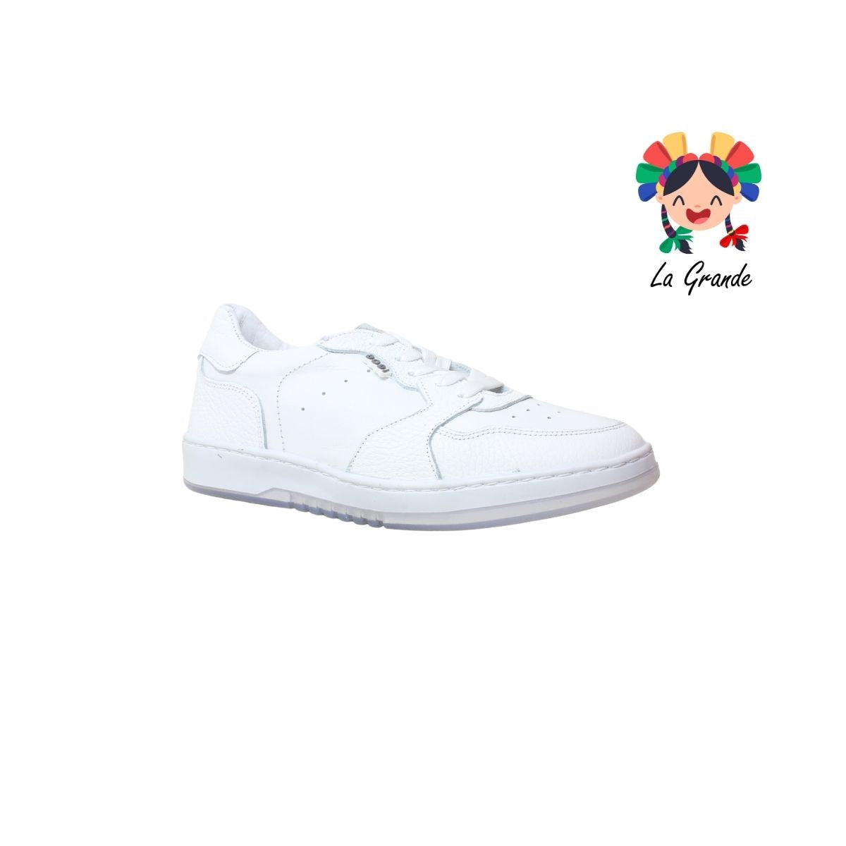 10002 DOGI Blanco Piel Tenis Escolar para Dama y Joven