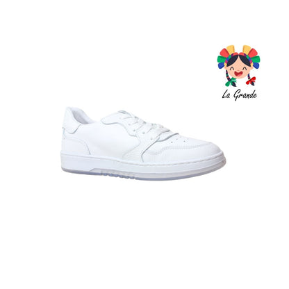 10002 DOGI Blanco Piel Tenis Escolar para Dama y Joven