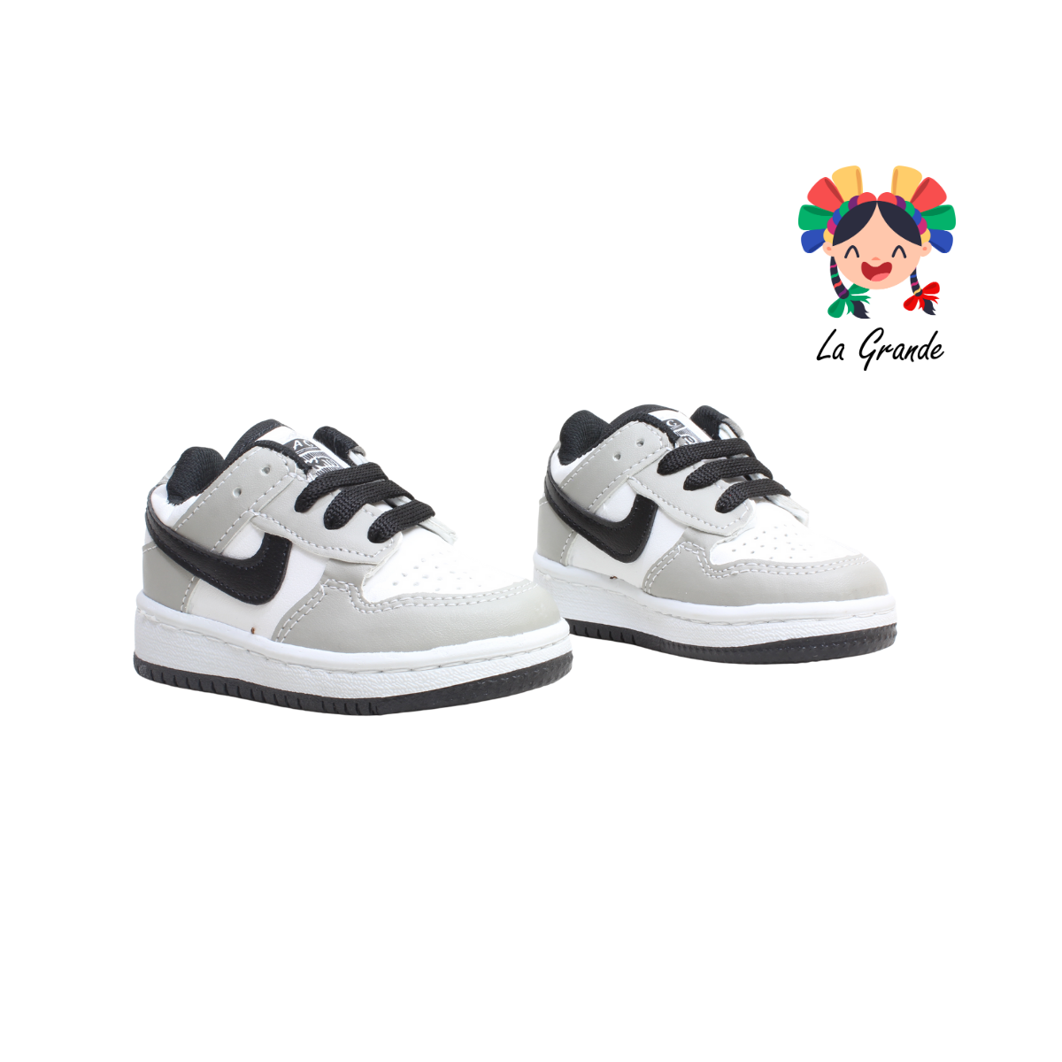 1000 JAG SPORT Bco Gris Ngo Sintético Tenis Casual para Bebé