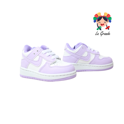 1000 JAG SPORT Blanco Lila Sintético Tenis Casual para Bebé