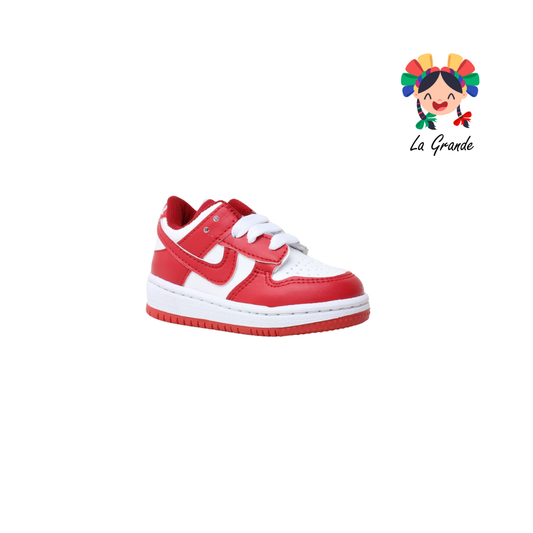 1000 JAG SPORT Blanco Rojo Sintético Tenis Casual para Bebé