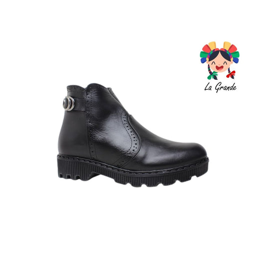 10016 LUPITAS Negro Piel Bota Casual para Dama