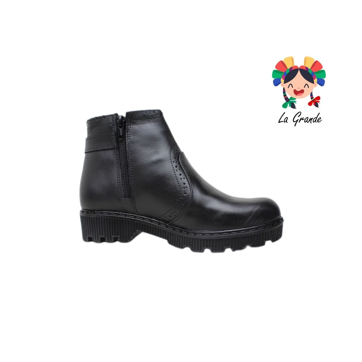 10016 LUPITAS Negro Piel Bota Casual para Dama