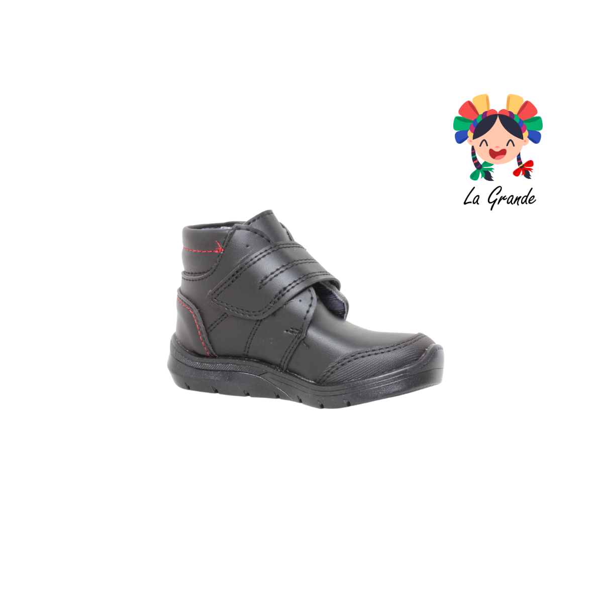 1005 ADRIANO GIANETTI Negro Sint Zapato Escolar para Niño