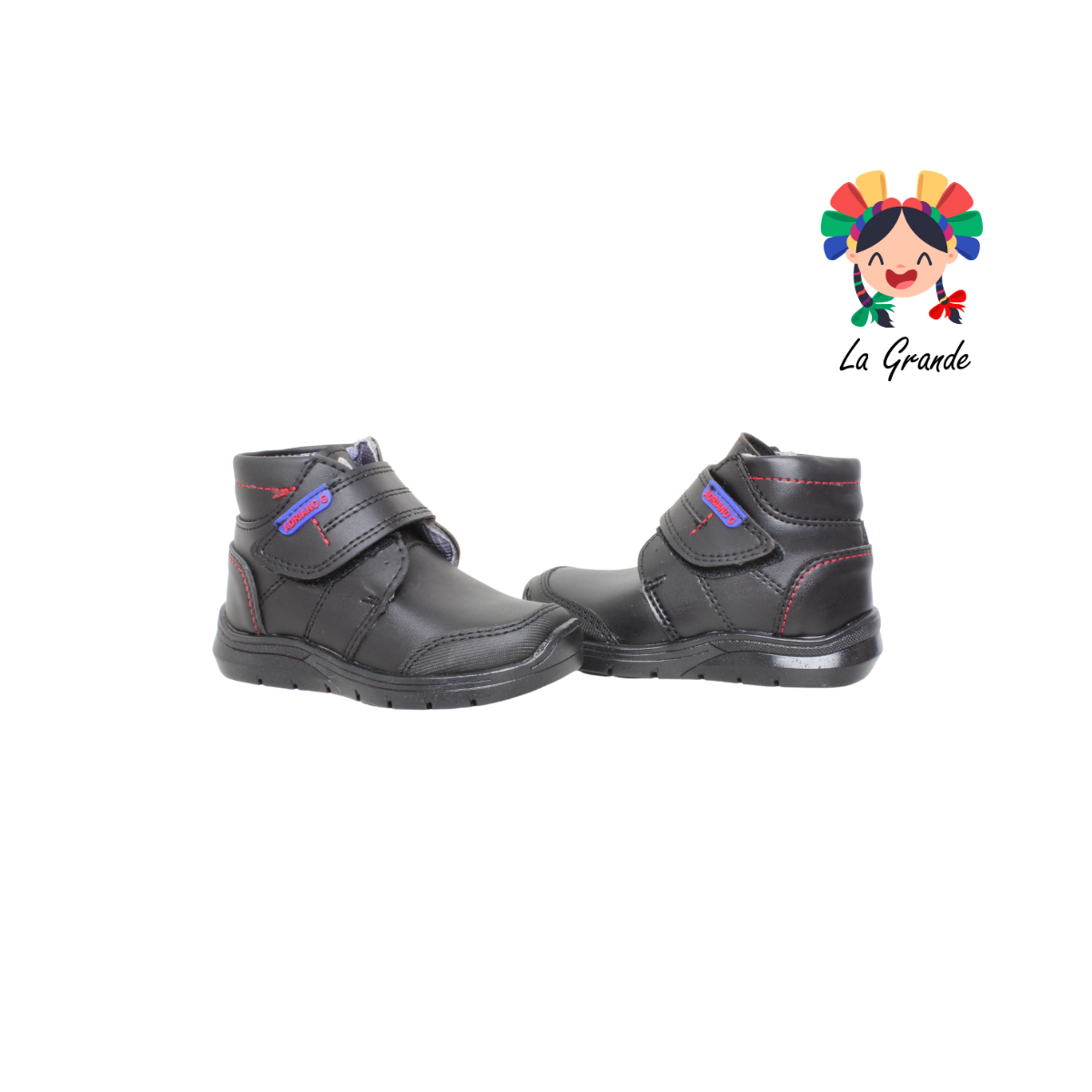1005 ADRIANO GIANETTI Negro Sint Zapato Escolar para Niño