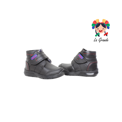 1005 ADRIANO GIANETTI Negro Sint Zapato Escolar para Niño