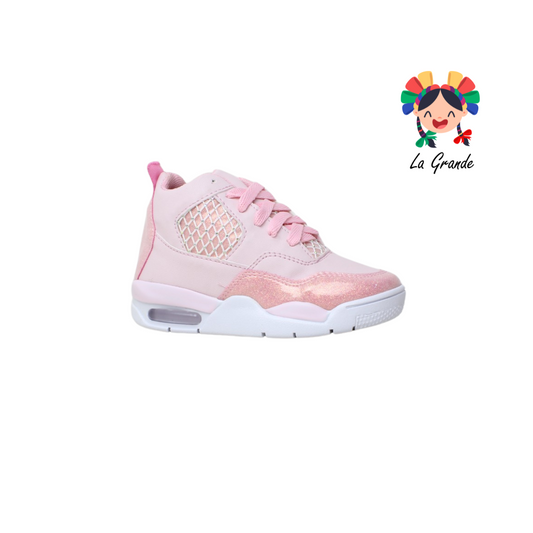 1007 PAOLA RAMIREZ Rosa Malla Tenis Casual para Niña