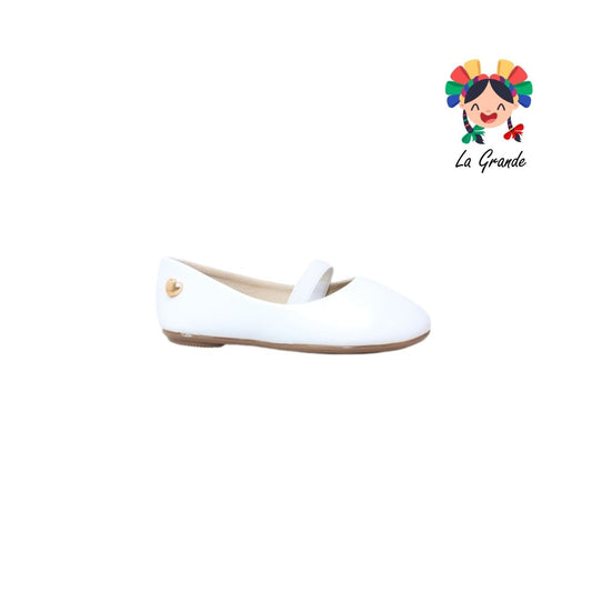 100 SOFITA Blanco Charol Balerina para Niña y Dama