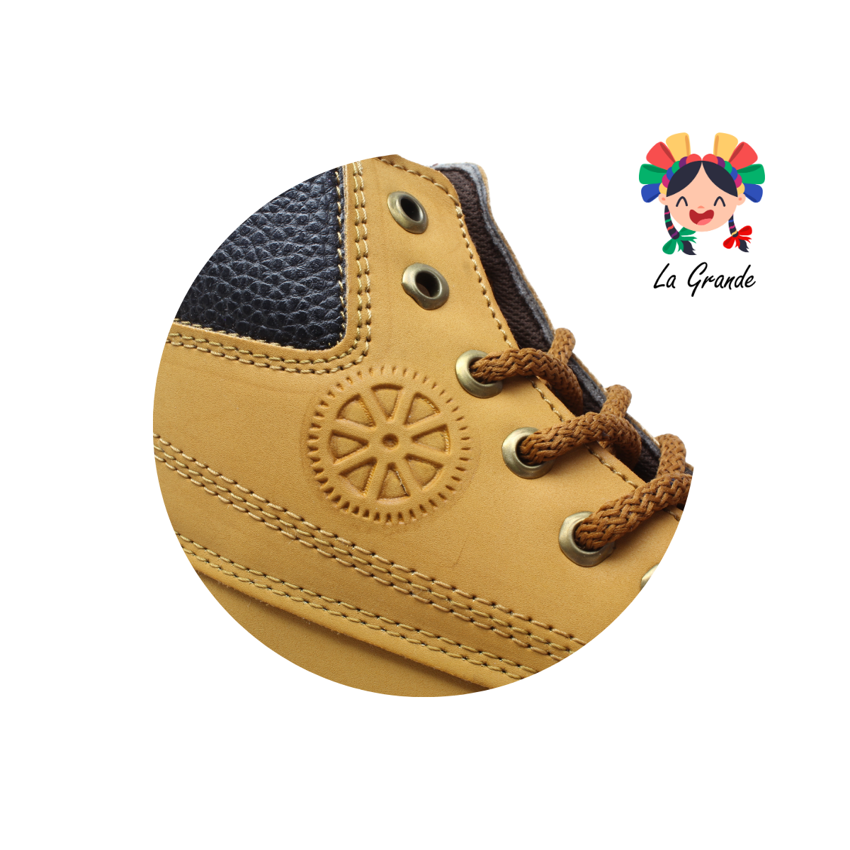 208 KOMANDER Miel Ambar Nobuck Bota Casual para Dama,Joven y Caballero