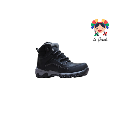 3049 BODDY Negro Napa Bota de Montaña para Niño