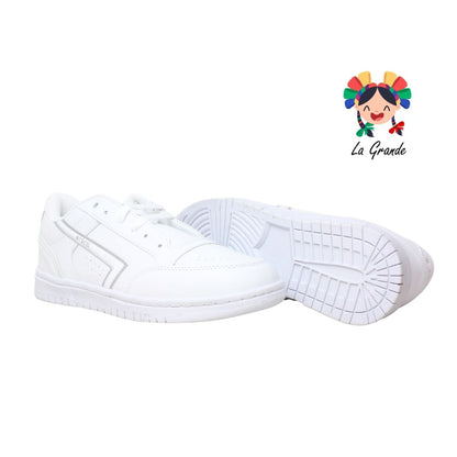 1010 FRAKOS Blanco Blanco Tenis Casual para Dama, Joven y Caballero