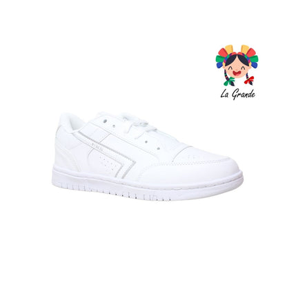 1010 FRAKOS Blanco Blanco Tenis Casual para Dama, Joven y Caballero