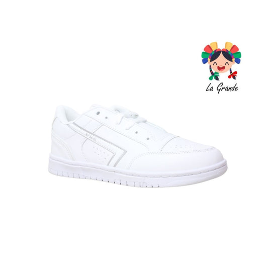 1010 FRAKOS Blanco Blanco Tenis Casual para Dama, Joven y Caballero