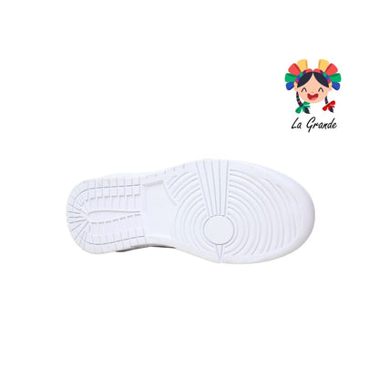 1010 FRAKOS Blanco Blanco Tenis Casual para Dama, Joven y Caballero