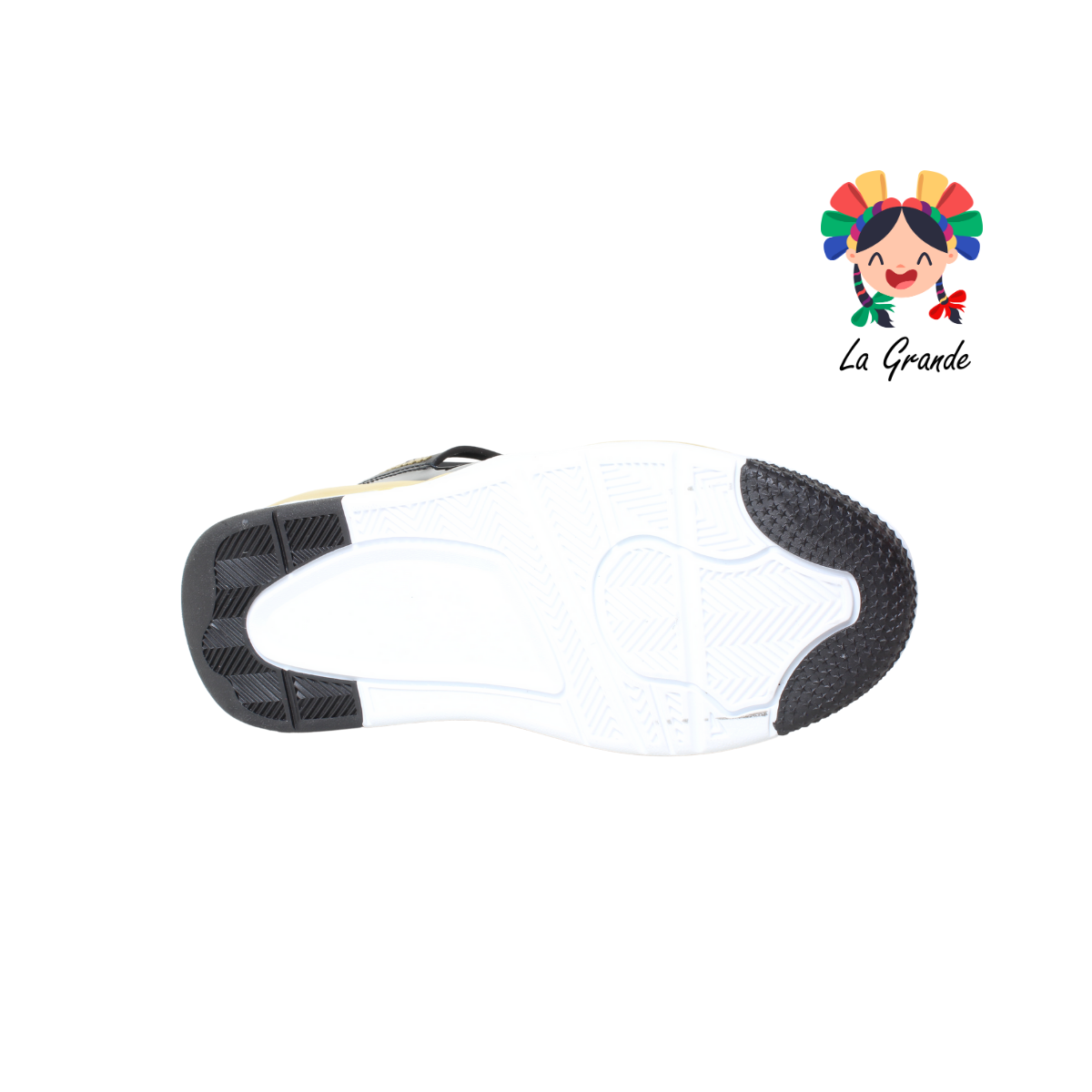 1016 HARMAN Negro Oro Tenis Casual para Caballero