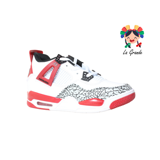 1016 HARMAN Blanco Rojo Tenis Casual para Caballero