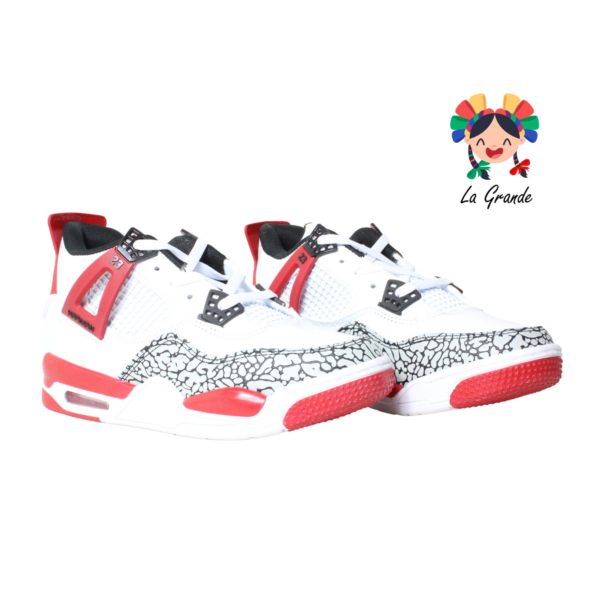 1016 HARMAN Blanco Rojo Tenis Casual para Caballero