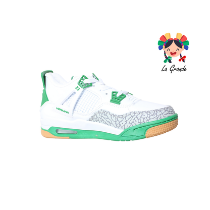 1016 HARMAN Blanco Verde Tenis Casual para Caballero