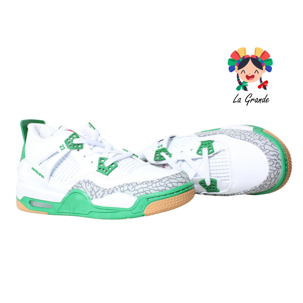 1016 HARMAN Blanco Verde Tenis Casual para Caballero