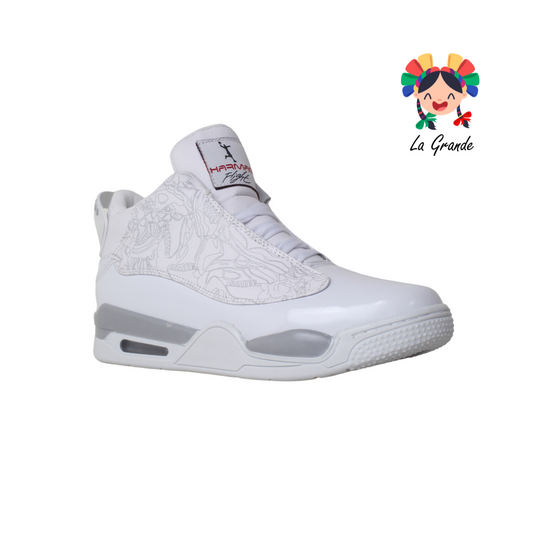 1017 HARMAN Bco Bco Gris Tenis Casual para Joven y Caballero