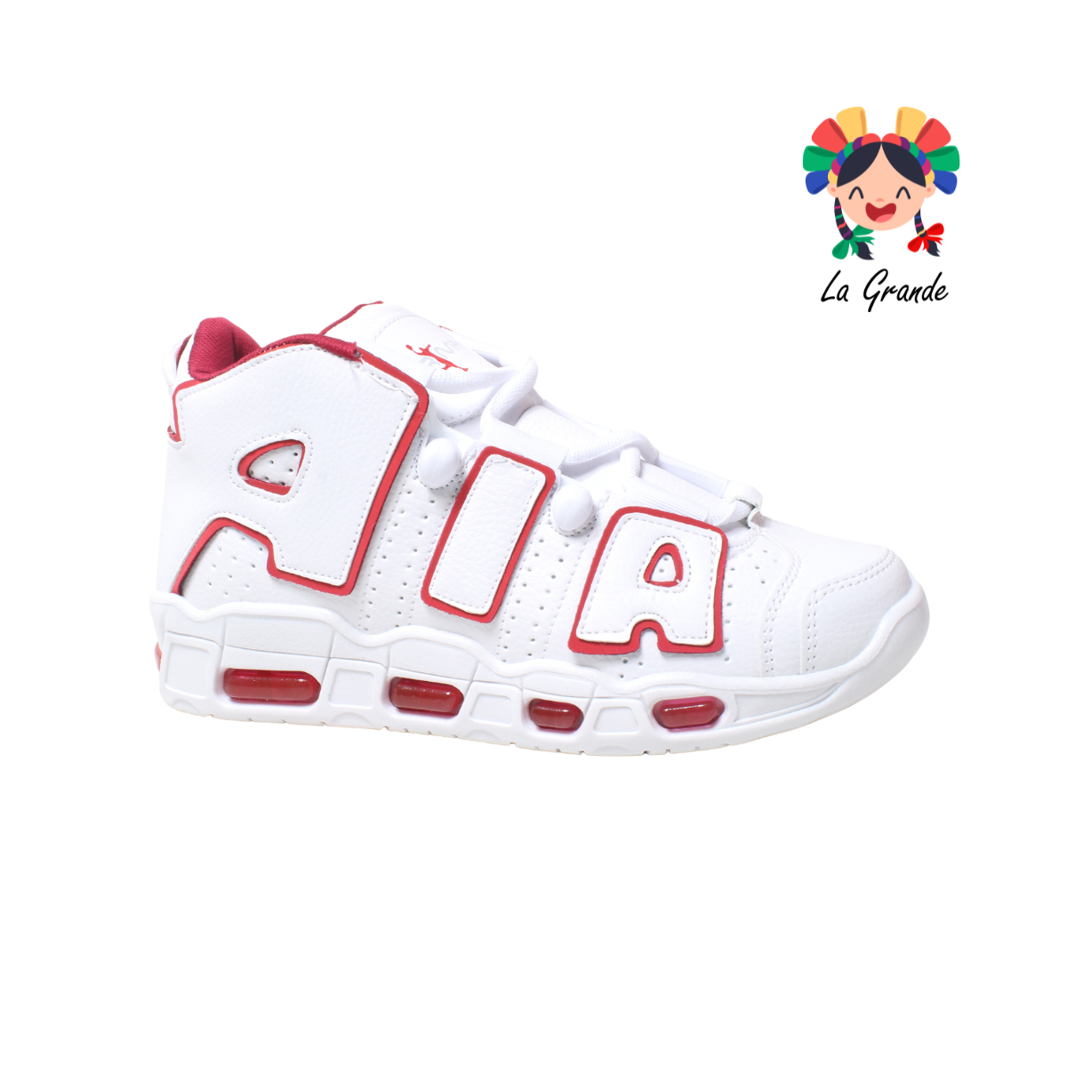 1018 HARMAN Bco Rojo Rojo Tenis Casual para Caballero