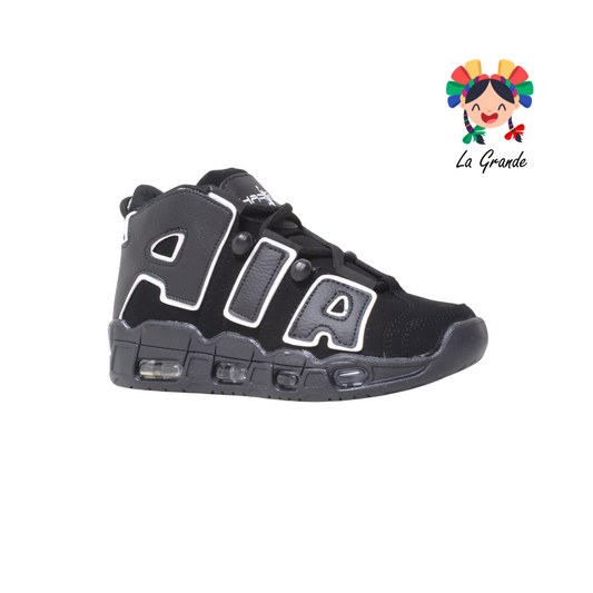1018 HARMAN Negro Blanco Tenis Casual para Dama y Joven