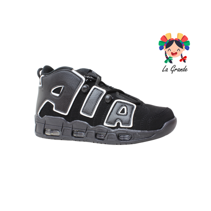 1018 HARMAN Negro Blanco Tenis Casual para Dama y Joven