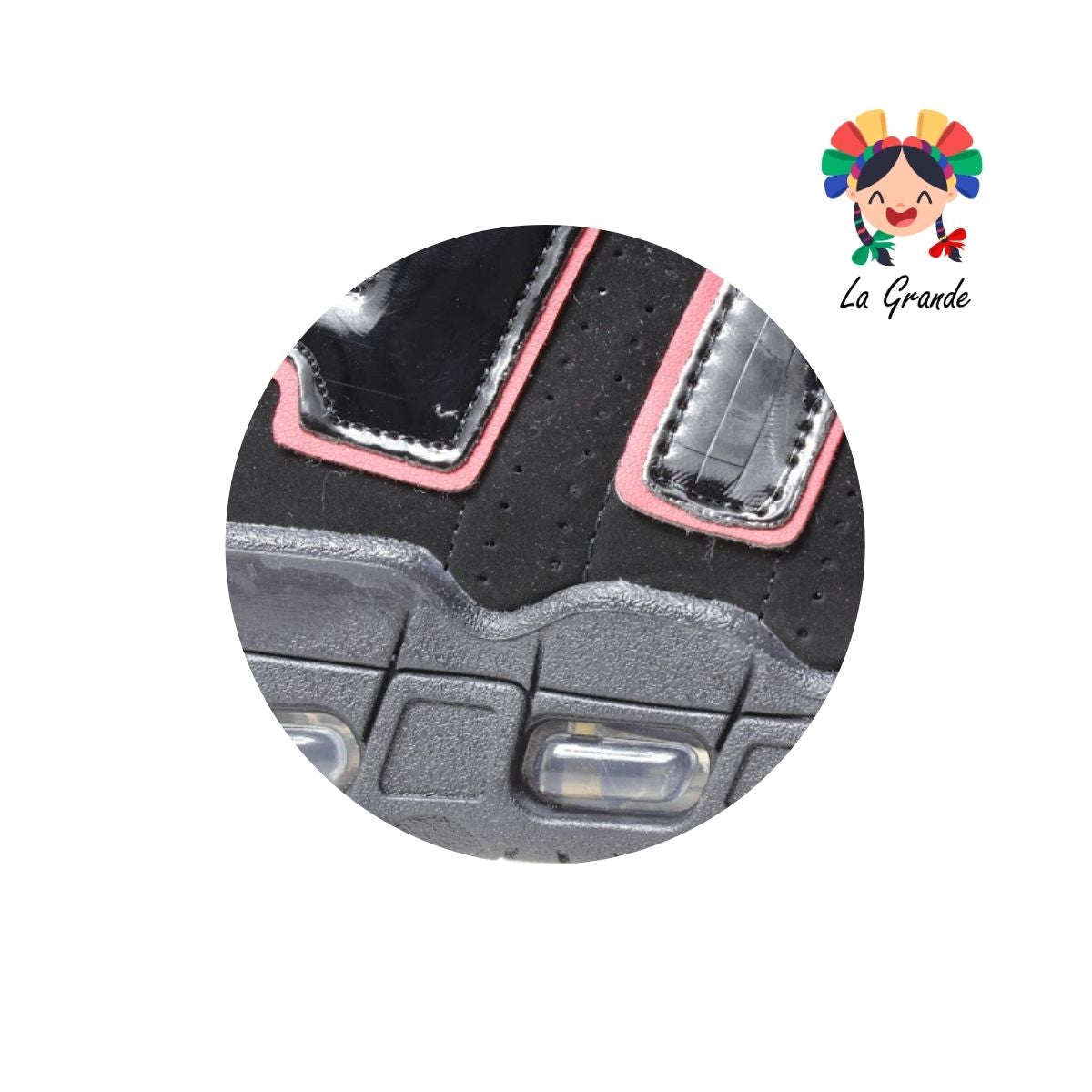 1018 HARMAN Negro Rojo Tenis Casual para Dama y Joven