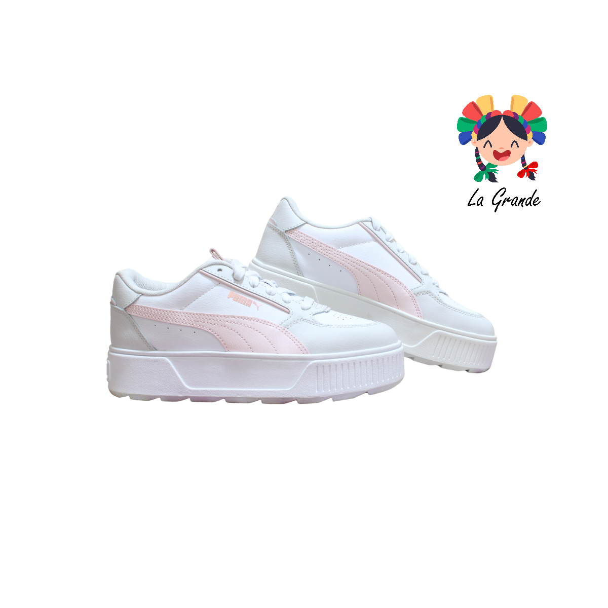 KARMEN REBELLE PM Blanco Rosa Sintético Tenis Casual Importado Original para Dama
