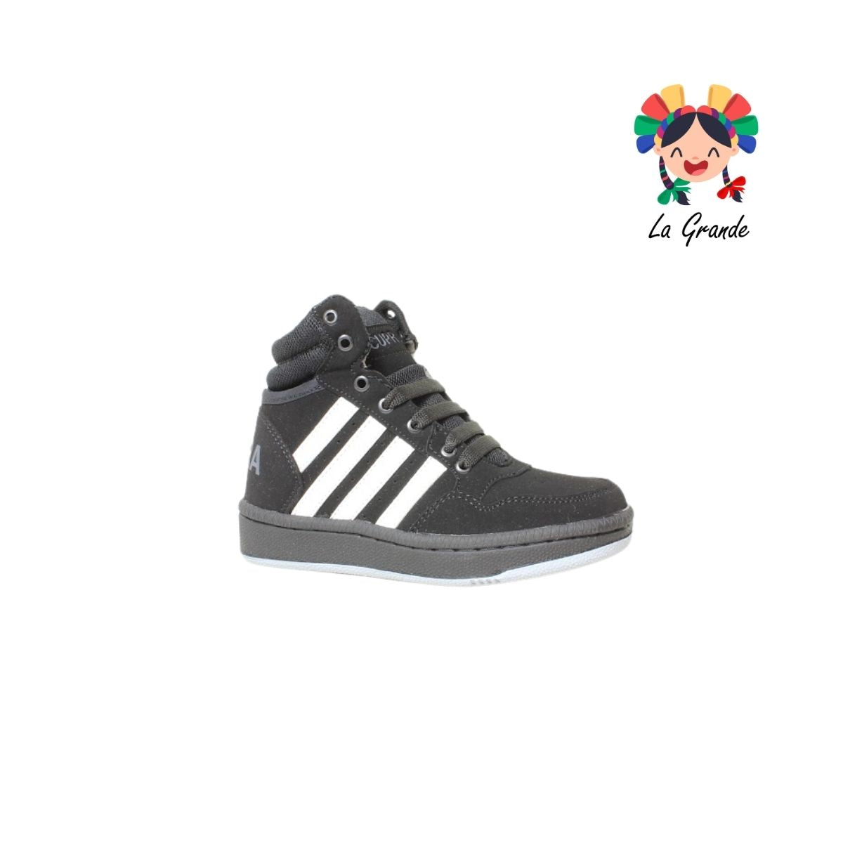 1020 CUPRA Ngo Bco Gris Nobuck Tenis Casual para Niña y Niño