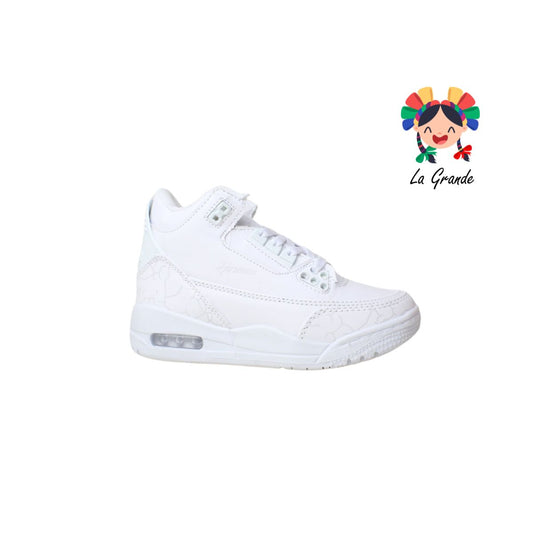 1020 HARMAN Bco Bco Sint Tenis de Bota para Dama, Joven y Caballero