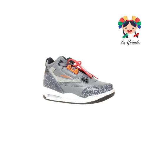 1021 HARMAN Oxf Gris Nja Tenis Casual para Niña y Niño