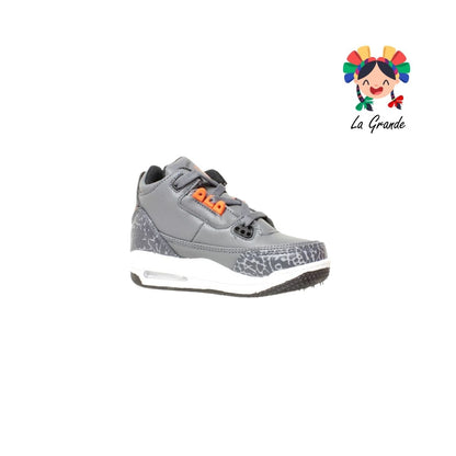 1021 HARMAN Oxf Gris Nja Tenis Casual para Niña y Niño