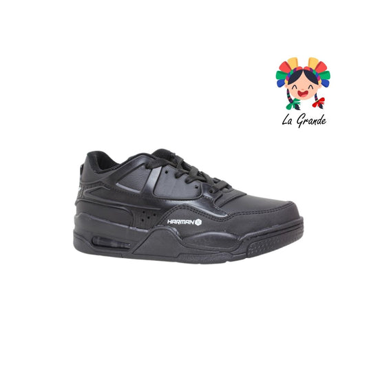1027 HARMAN Negro Blanco Tenis Casual para Dama y Joven
