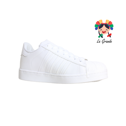 1028 HARMAN Blanco Blanco Tenis Casual para Caballero