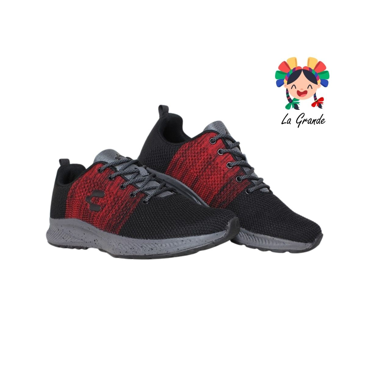 1029884 CHARLY Negro Rojo Tenis Deportivo para Caballero