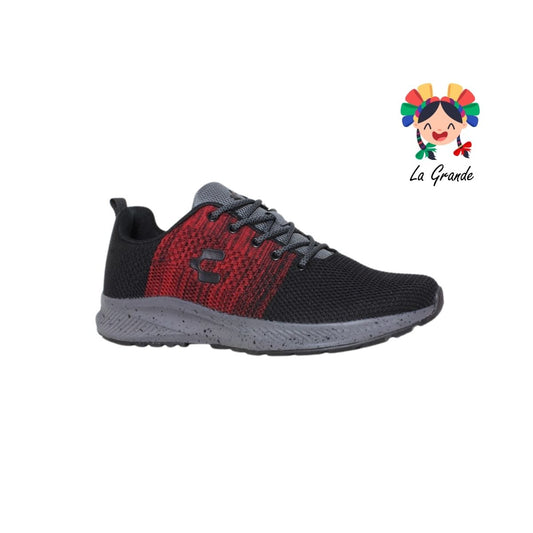 1029884 CHARLY Negro Rojo Tenis Deportivo para Caballero