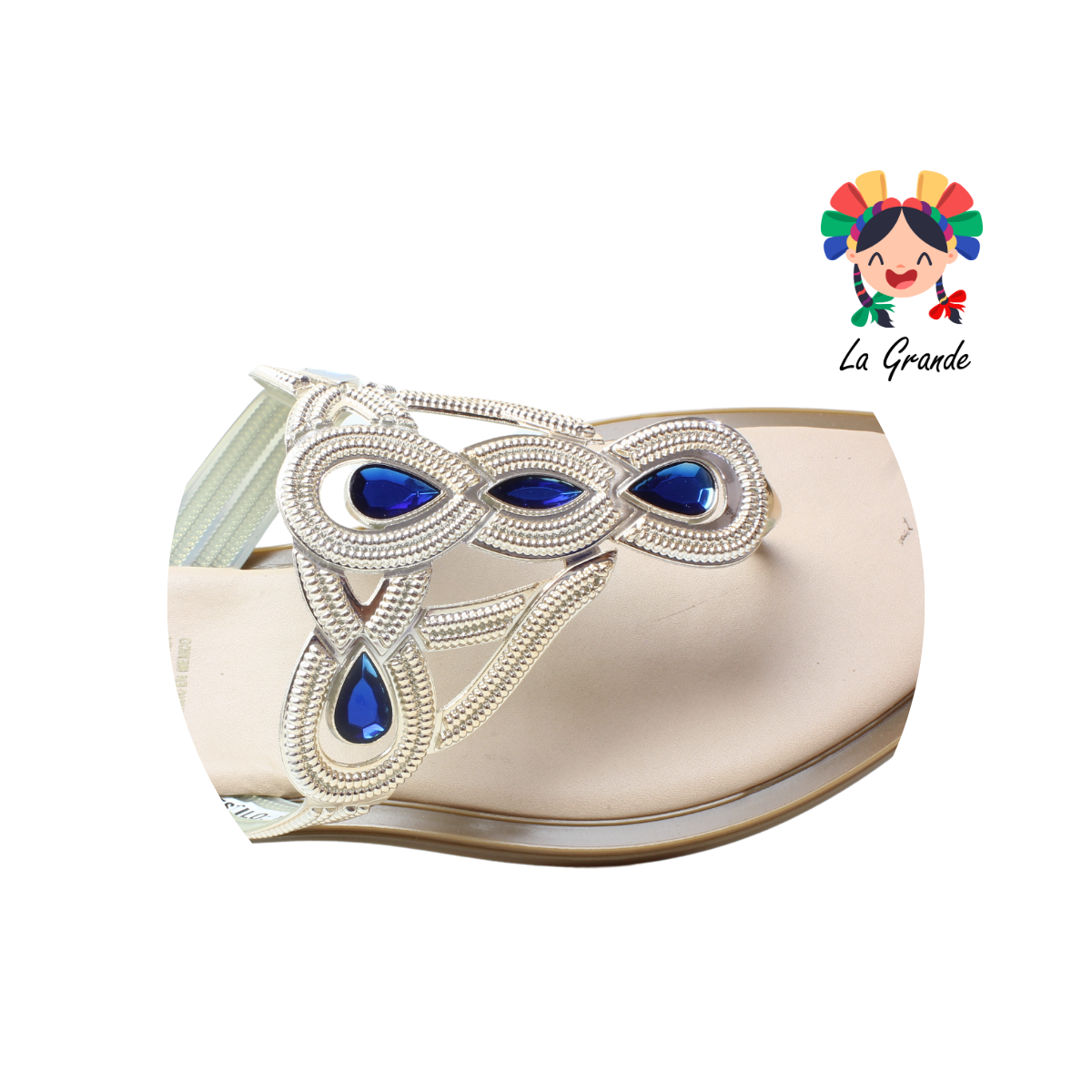 102 TZI-TZI Oro Sintético Sandalia Casual para Dama