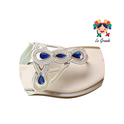 102 TZI-TZI Oro Sintético Sandalia Casual para Dama