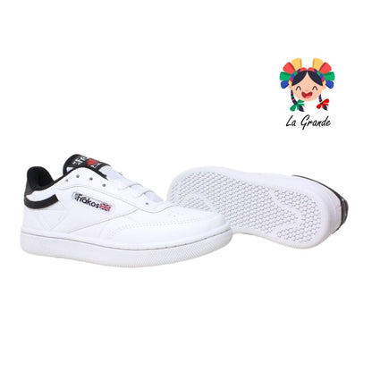 1030 FRAKOS Blanco Negro Tenis Casual para Dama y Joven
