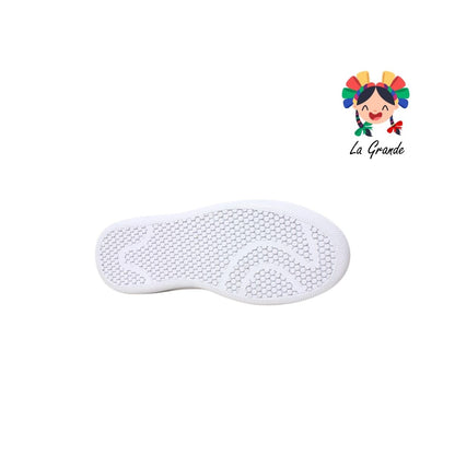 1030 FRAKOS Blanco Negro Tenis Casual para Dama y Joven