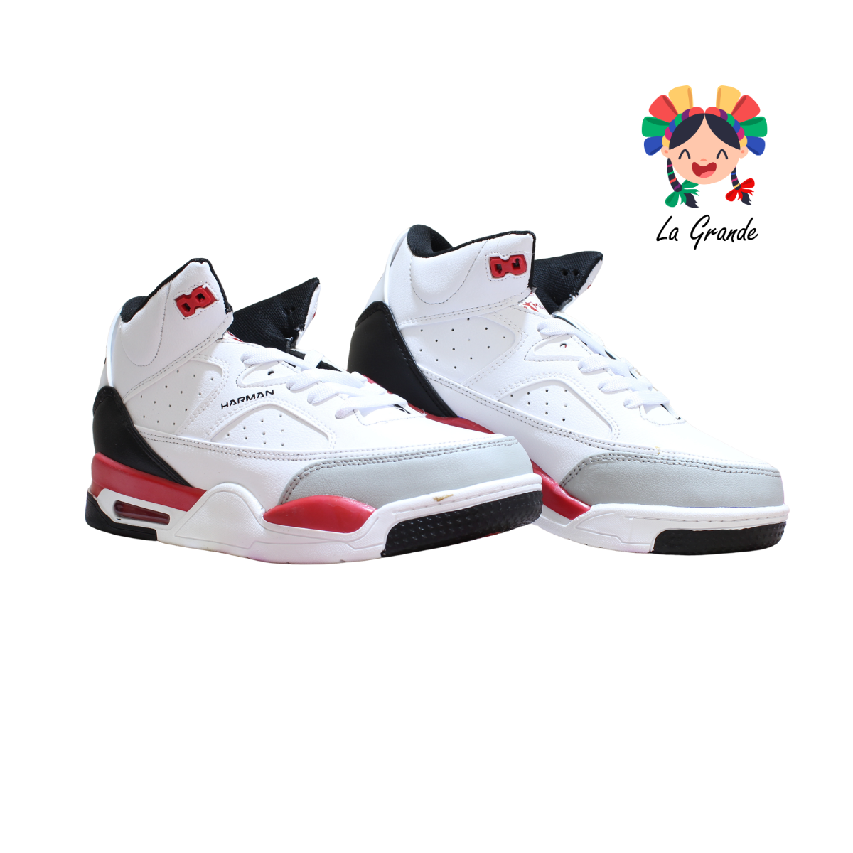 1030 HARMAN Bco Ngo Gris Tenis Casual para Caballero